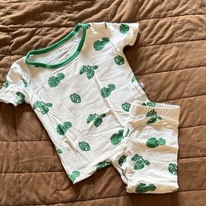 Kyte baby monstera print pjs